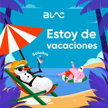 Imagen promocional de Blac con temática de vacaciones y seguridad en el transporte.