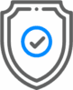 Escudo de seguridad con check en monitoreo satelital y control 24/7.