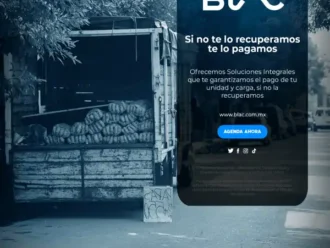 Camión de carga con sistema de rastreo satelital y monitoreo en tiempo real.